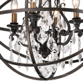 Delicate modern style small size Simple round indoor lighting crystal chandelier